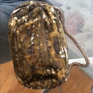 VINTAGE beaded wristlet